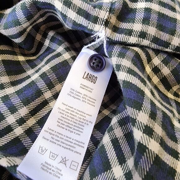 Lunya Lahgo Men's Cotton Blend Boxer Shorts Plaid XXL NWOT - Picture 3 of 5